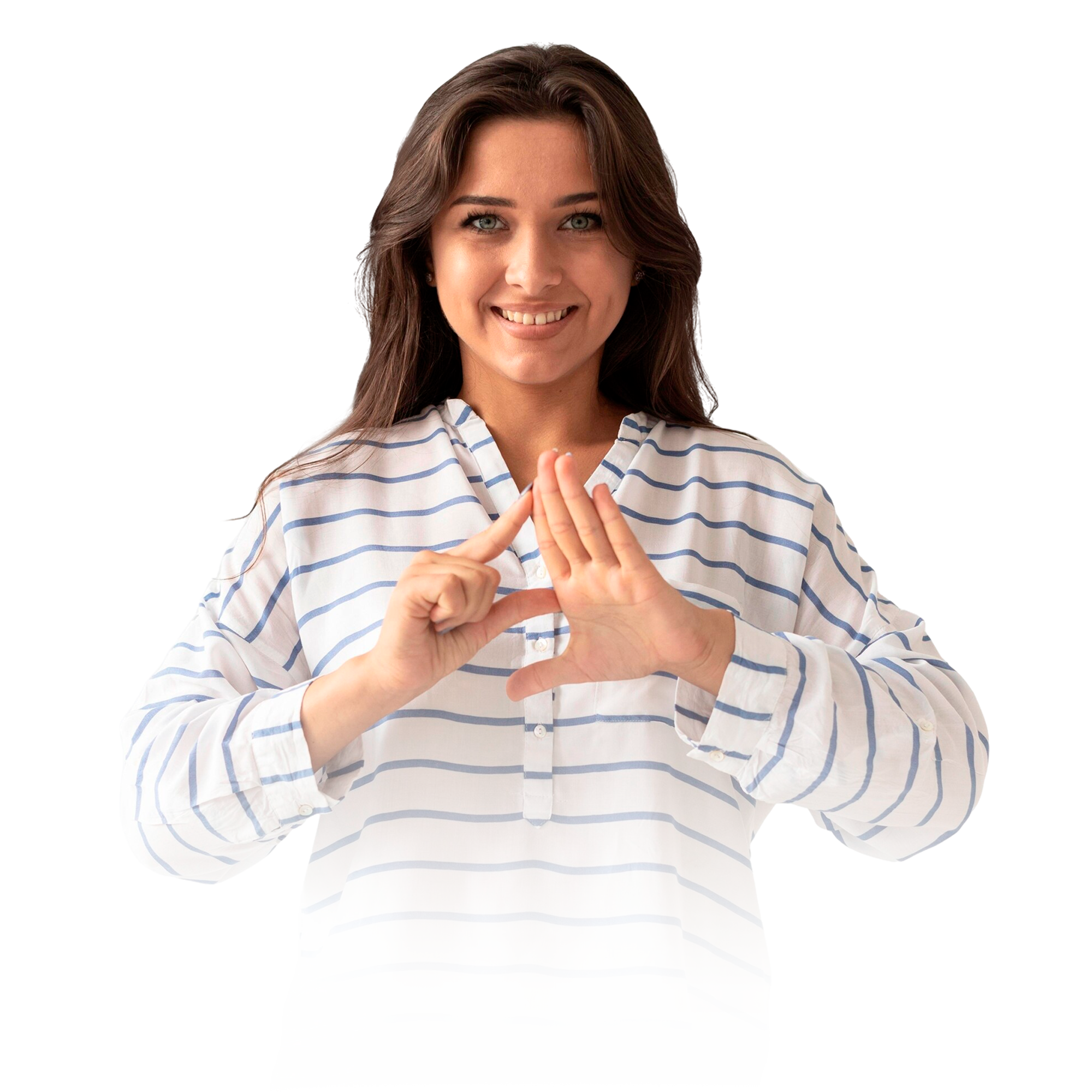 Persona haciendo señas